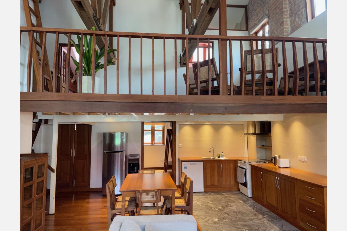 Kitchen and mezzanine